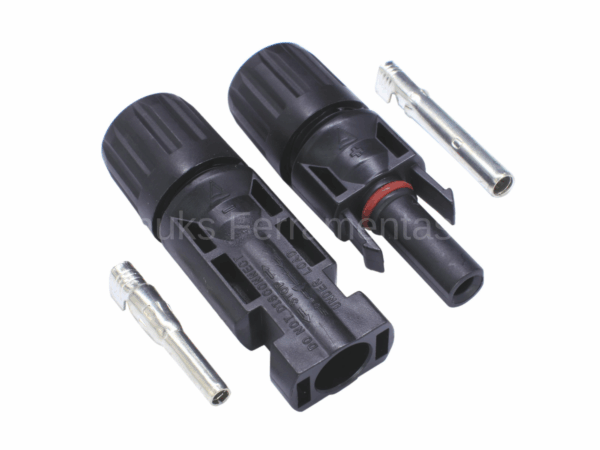 Kit conector e terminais macho e fêmea MC4