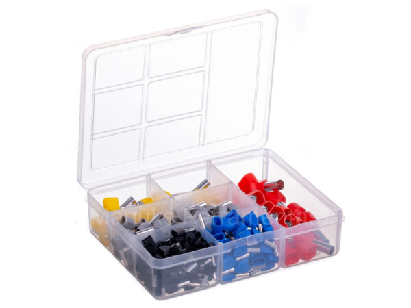 KIT 245 DUPLO - Terminais ilhós tubolar duplos 2x 1,5 até 10mm² 245 peças