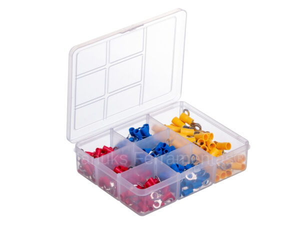 KIT OLHAL 250 - Terminais Olhal pré isolados 0,5 até 6mm² - 250 peças