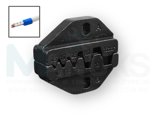 A-0516GF - Mandíbula crimpar terminais Ilhós tubolar cabos 0,5 até 16mm²