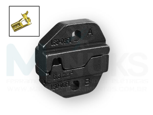 A-06FL - Mandíbula crimpar terminais bandeira sem isolação gaveta 6,3mm