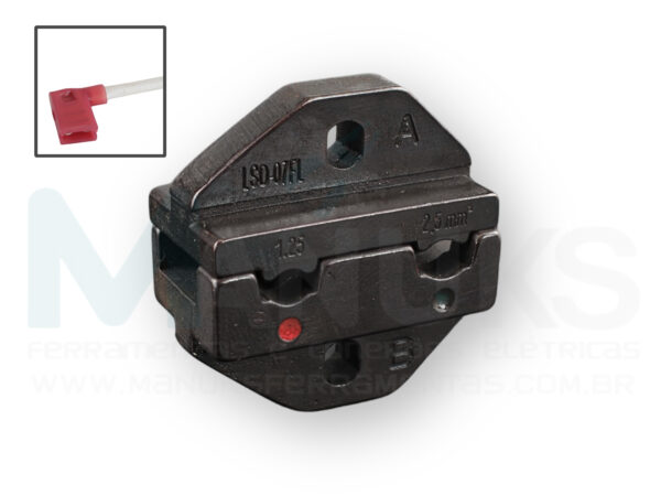 A-07FL - Mandíbula crimpar terminais bandeira Isolados cabos 0,5 até 2,5mm²