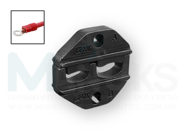 A-1016C - Mandíbula crimpar terminais Isolados Pino e Olhal cabos 10 e 16mm²