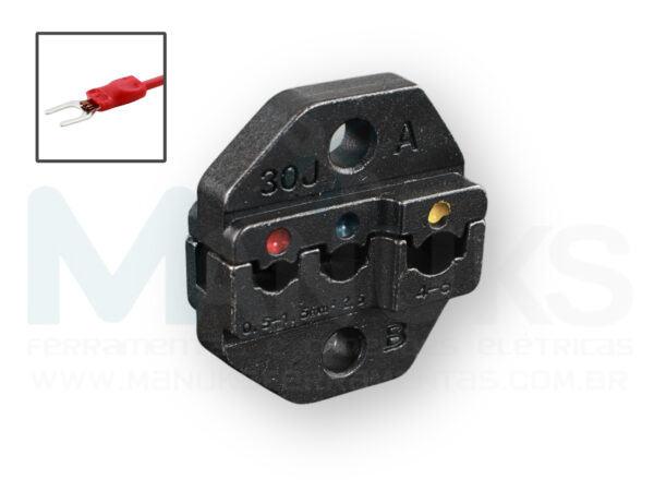 A-30J - Mandíbula crimpar terminais pré isolados cabos 0,5 até 6mm²