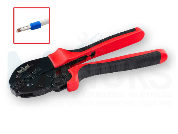 AK-0516I - Alicate crimpar terminais Ilhós tubolar cabos 0,5 até 16mm²