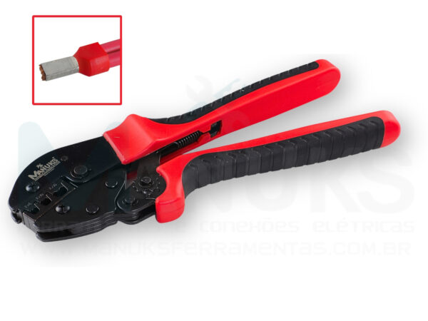AK-2X616ID - Alicate Ouro crimpar Ilhós duplo 6 á 16mm²