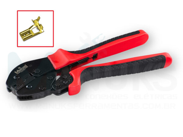 AK-48BS - Alicate crimpar terminal bandeira sem isolação gaveta 4,8mm