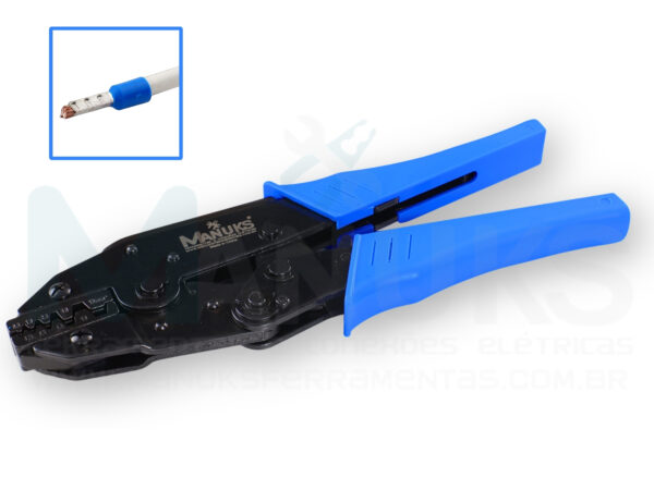 MK-0516GF - Alicate crimpar terminais Ilhós tubolar cabos 0,5 até 16mm²