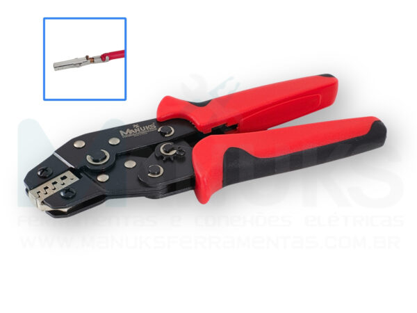 MK-58B - Alicate crimpar terminais sem isolação Minifit, Microfit, Kk, Modu, Dupont, XH e outros